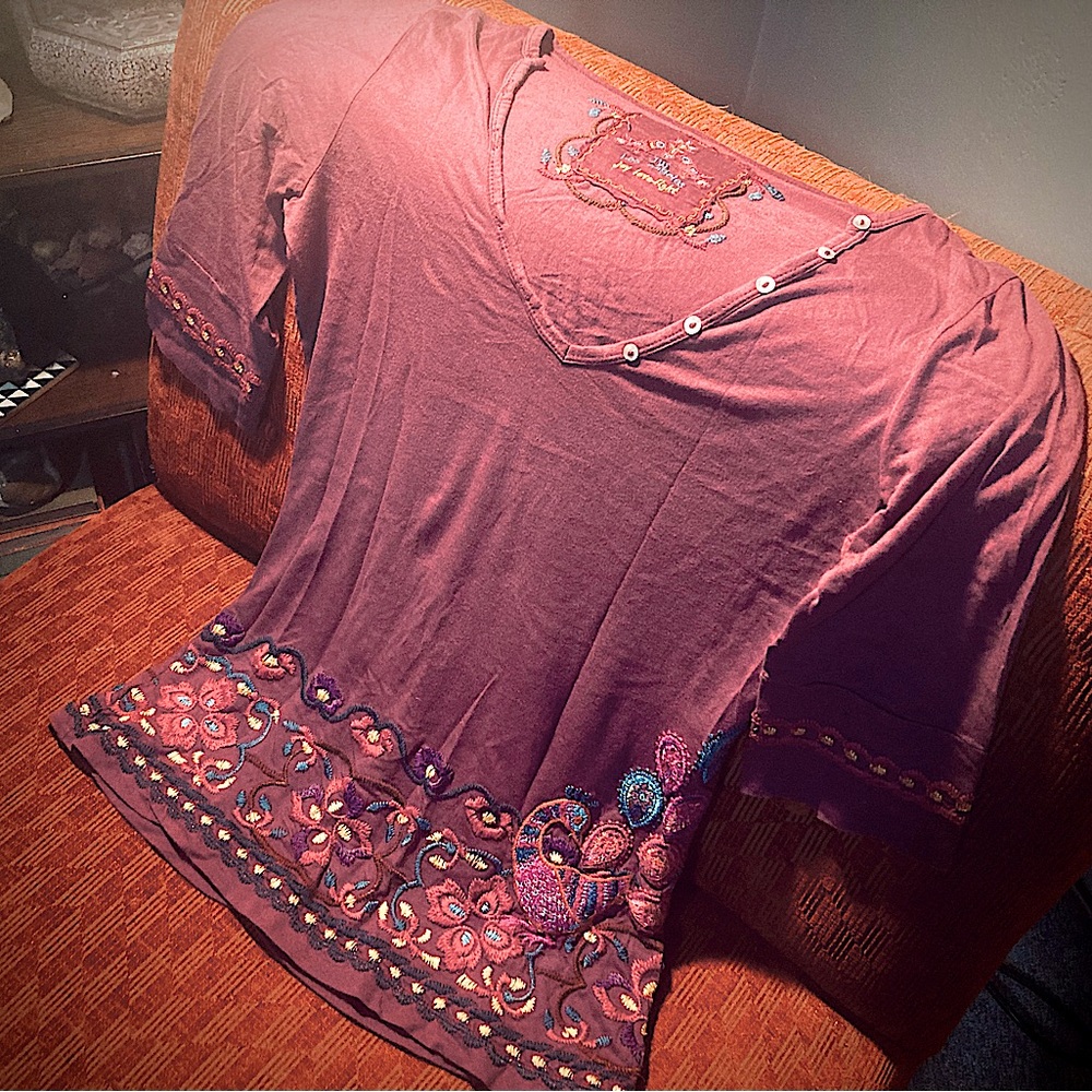 Johnny Was Embroidered Top